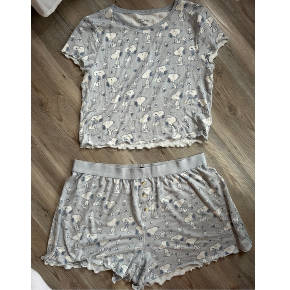 American Eagle x Peanuts Baby Blue Pajama Set